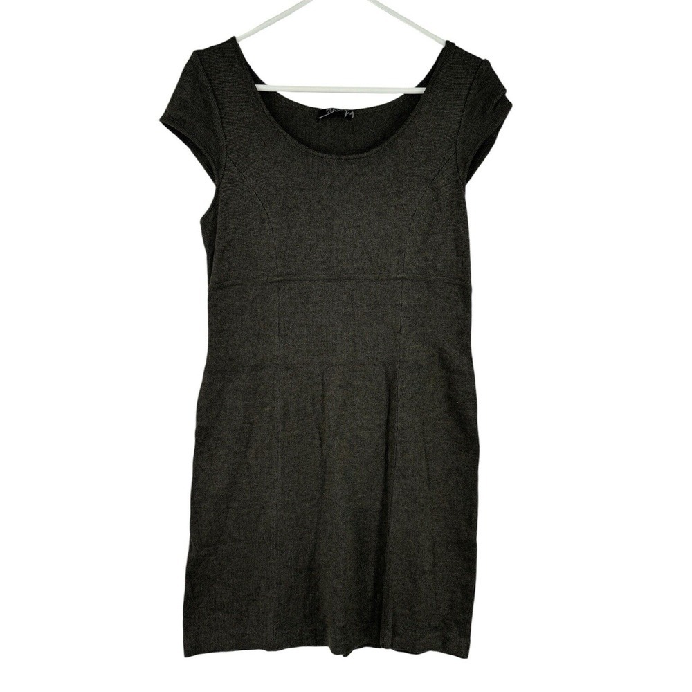Peruvian Connection Knit Dress Size M/L  Ribbed‎ Gray Sweater
